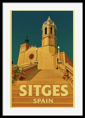 A Timeless Escape to Sitges The Lure of a Vintage Poster Sant Bartomeu And Santa Tecla